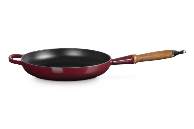Cast Iron Signature Frying Pan with Wooden HandleGarnet image number 1